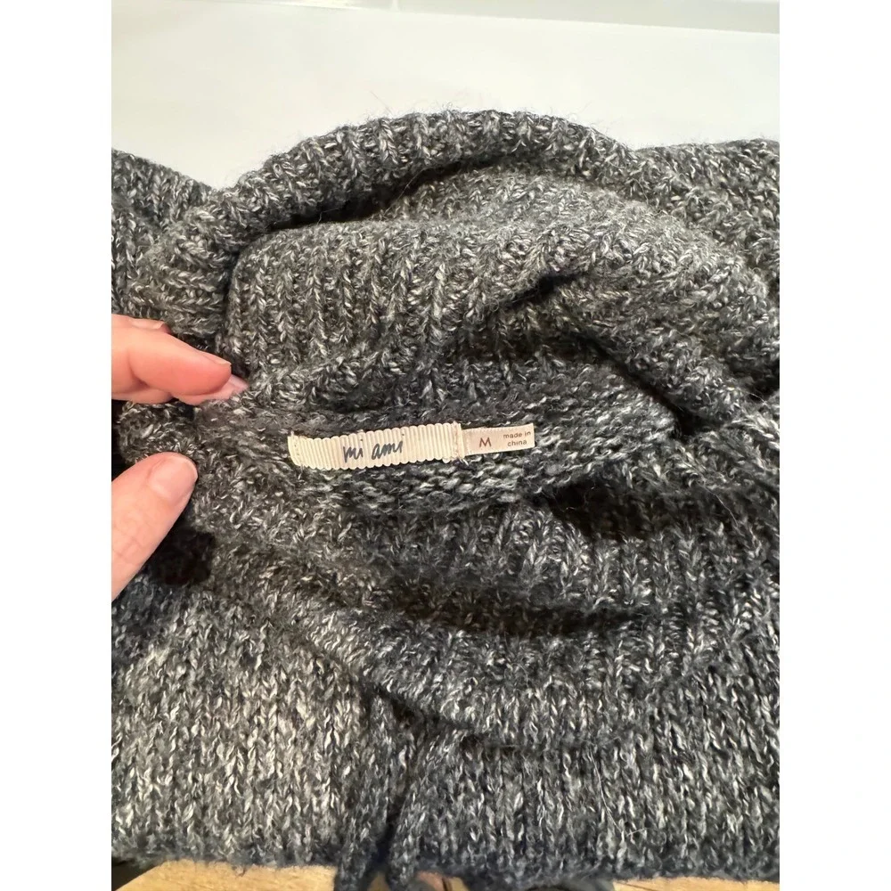 mi ami Women's M Grey Fair Isle Turtleneck Sweater Pullover Forever 21 - Picture 8 of 10
